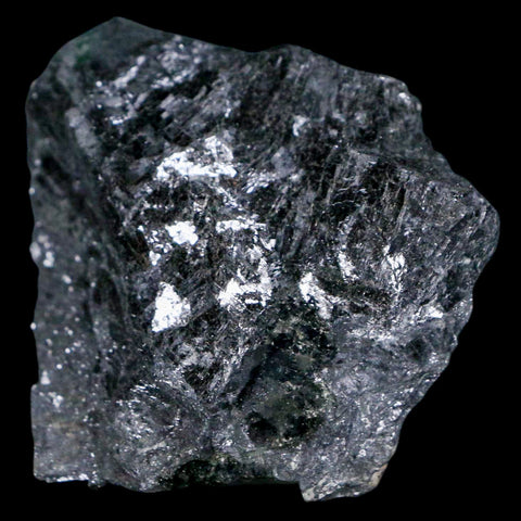 2.5" Rough Natural Silver Metallic Galena Crystal Mineral Mibladen Morocco - Fossil Age Minerals