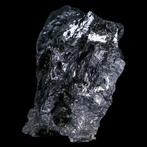 2.5" Rough Natural Silver Metallic Galena Crystal Mineral Mibladen Morocco - Fossil Age Minerals