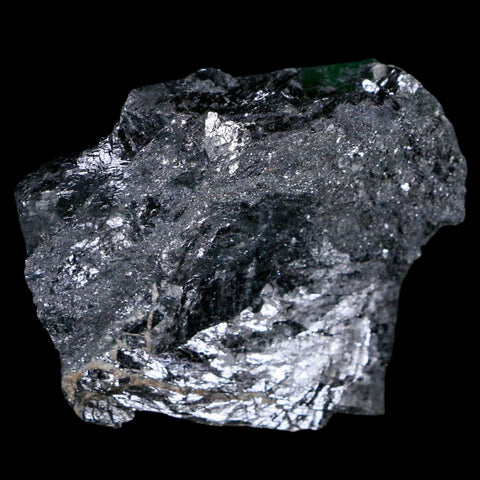 2.5" Rough Natural Silver Metallic Galena Crystal Mineral Mibladen Morocco - Fossil Age Minerals