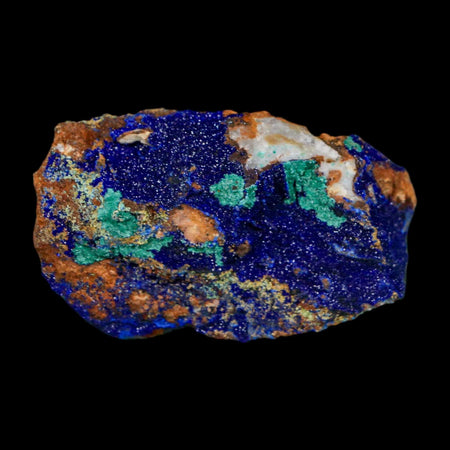 2" Azurite Crystals & Malachite On Matrix Colorful Mineral Specimen Morocco