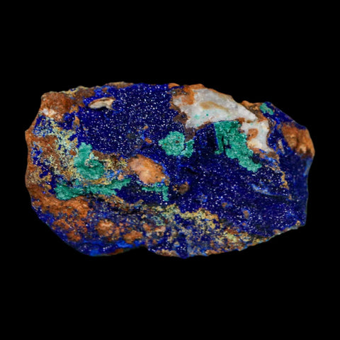 2" Azurite Crystals & Malachite On Matrix Colorful Mineral Specimen Morocco - Fossil Age Minerals