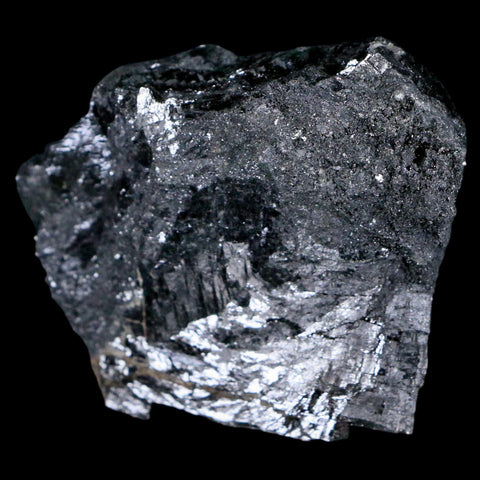 2.5" Rough Natural Silver Metallic Galena Crystal Mineral Mibladen Morocco - Fossil Age Minerals