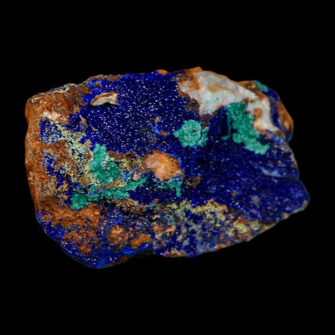 2" Azurite Crystals & Malachite On Matrix Colorful Mineral Specimen Morocco - Fossil Age Minerals