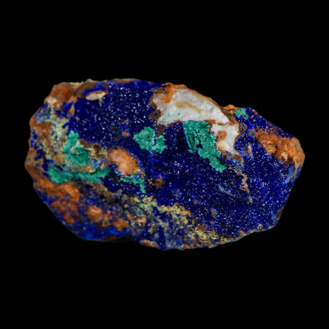 2" Azurite Crystals & Malachite On Matrix Colorful Mineral Specimen Morocco - Fossil Age Minerals