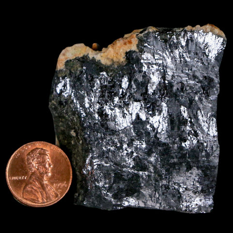 2" Rough Natural Silver Metallic Galena Crystal Mineral Mibladen Morocco - Fossil Age Minerals