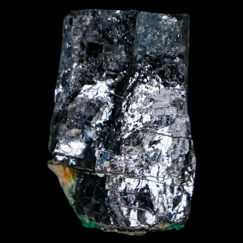 1.7" Rough Natural Silver Metallic Galena Crystal Mineral Mibladen Morocco - Fossil Age Minerals