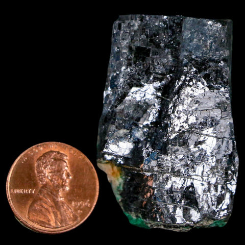 1.7" Rough Natural Silver Metallic Galena Crystal Mineral Mibladen Morocco - Fossil Age Minerals