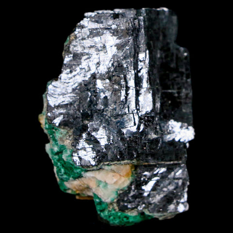 1.7" Rough Natural Silver Metallic Galena Crystal Mineral Mibladen Morocco - Fossil Age Minerals