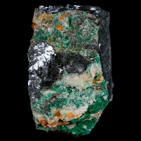 1.7" Rough Natural Silver Metallic Galena Crystal Mineral Mibladen Morocco - Fossil Age Minerals