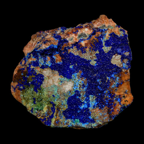 2.3" Azurite Crystals & Malachite On Matrix Colorful Mineral Specimen Morocco - Fossil Age Minerals