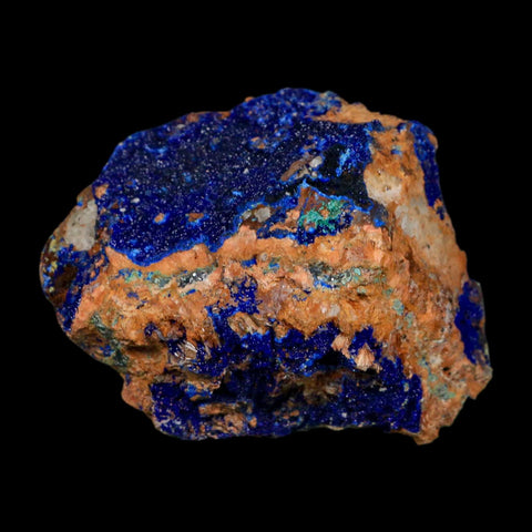 2.3" Azurite Crystals & Malachite On Matrix Colorful Mineral Specimen Morocco - Fossil Age Minerals
