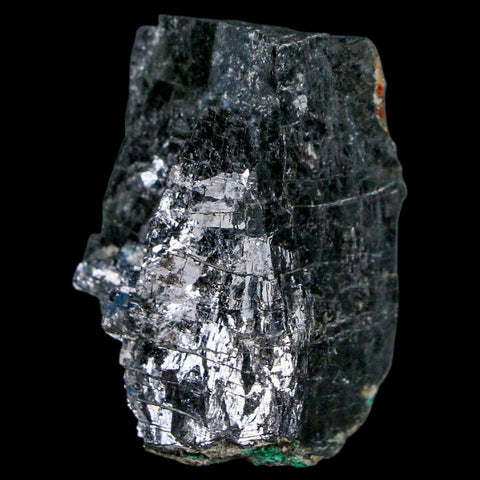 1.7" Rough Natural Silver Metallic Galena Crystal Mineral Mibladen Morocco - Fossil Age Minerals