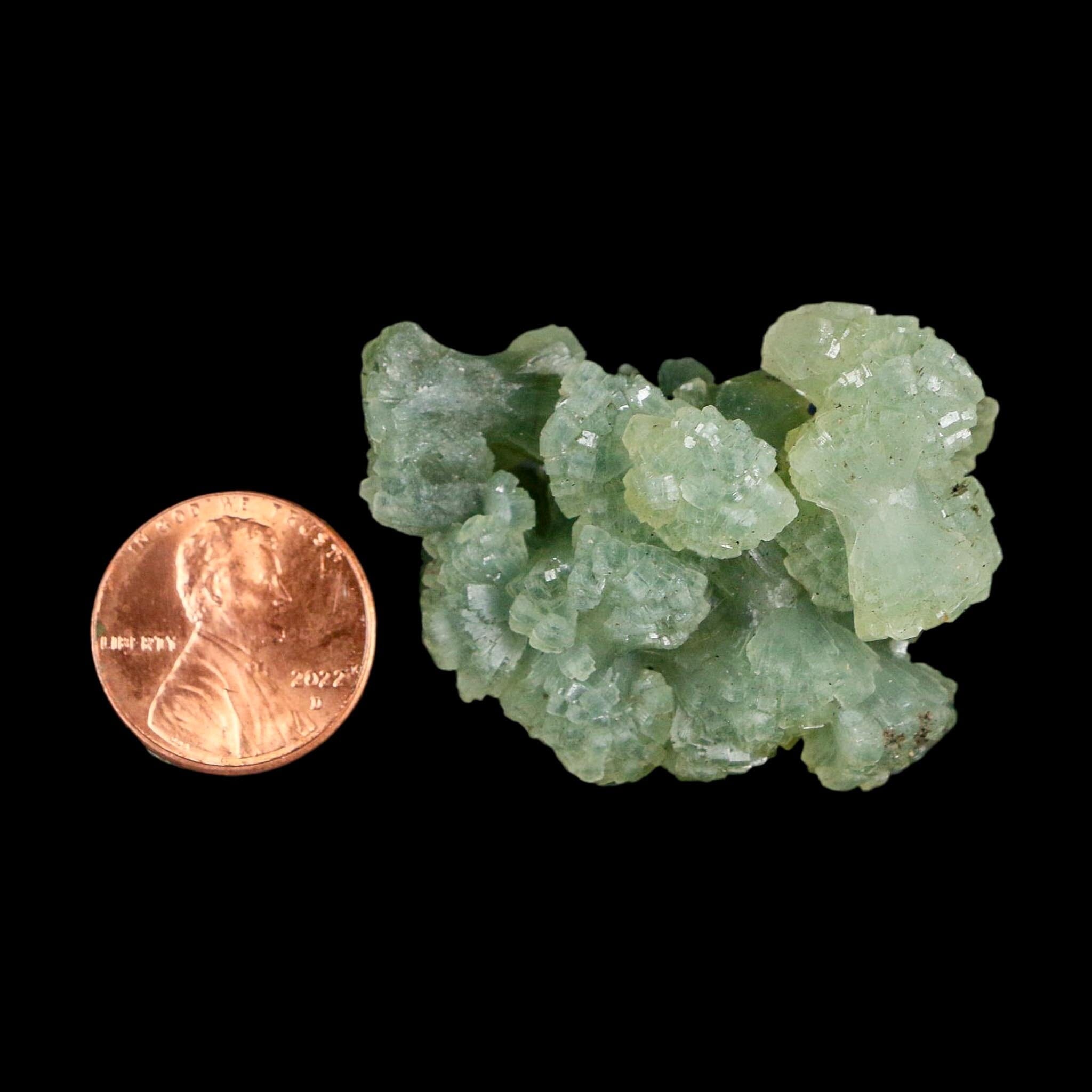 1.6" Rough Green Prehnite Crystal Mineral Specimen Location Imilchil, Morocco