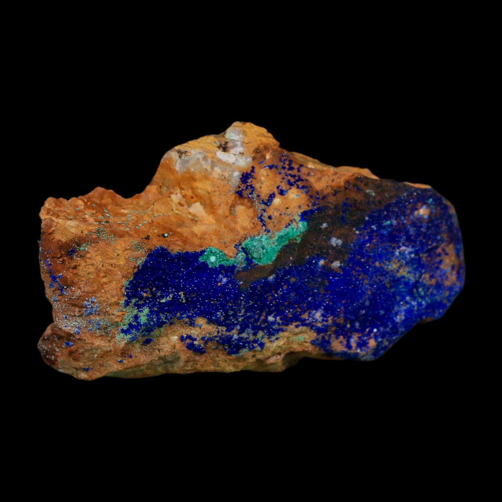 2.9" Azurite Crystals & Malachite On Matrix Colorful Mineral Specimen Morocco - Fossil Age Minerals