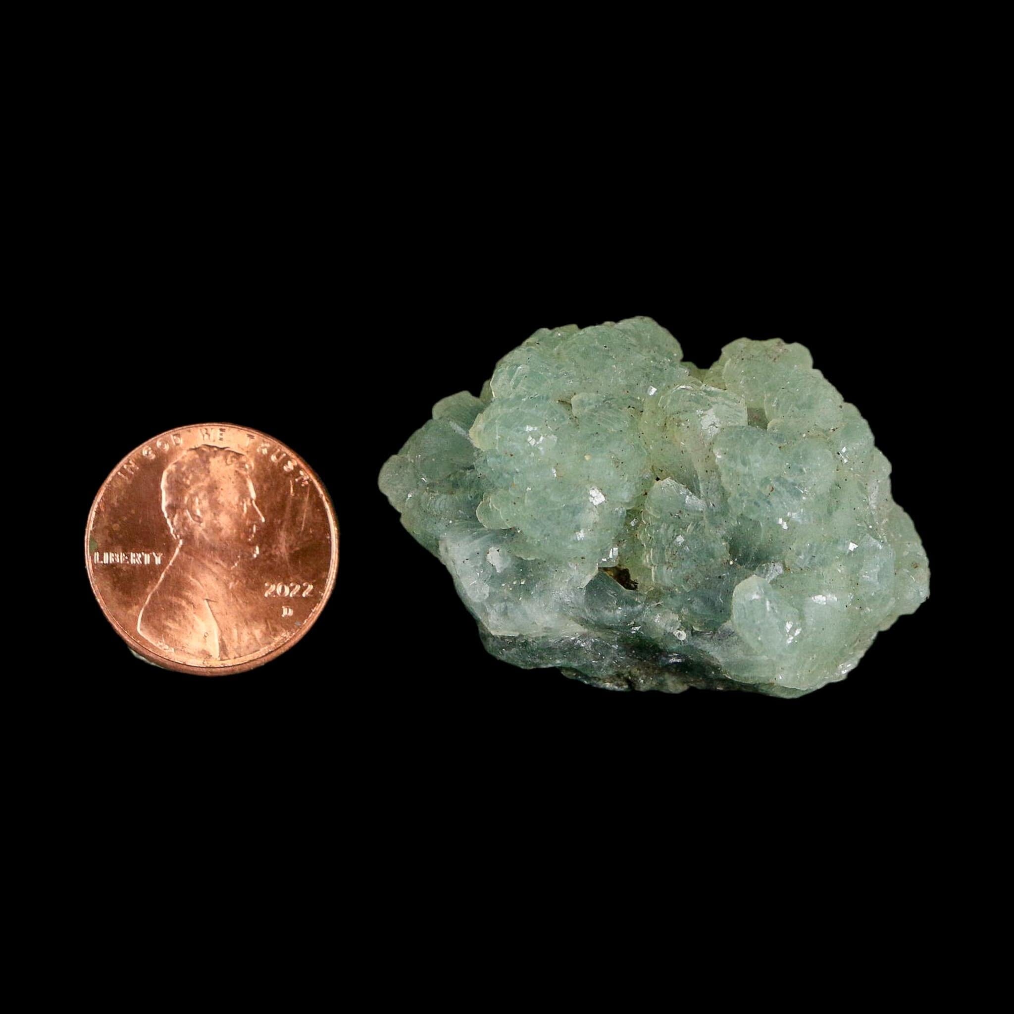 1.6" Rough Green Prehnite Crystal Mineral Specimen Location Imilchil, Morocco