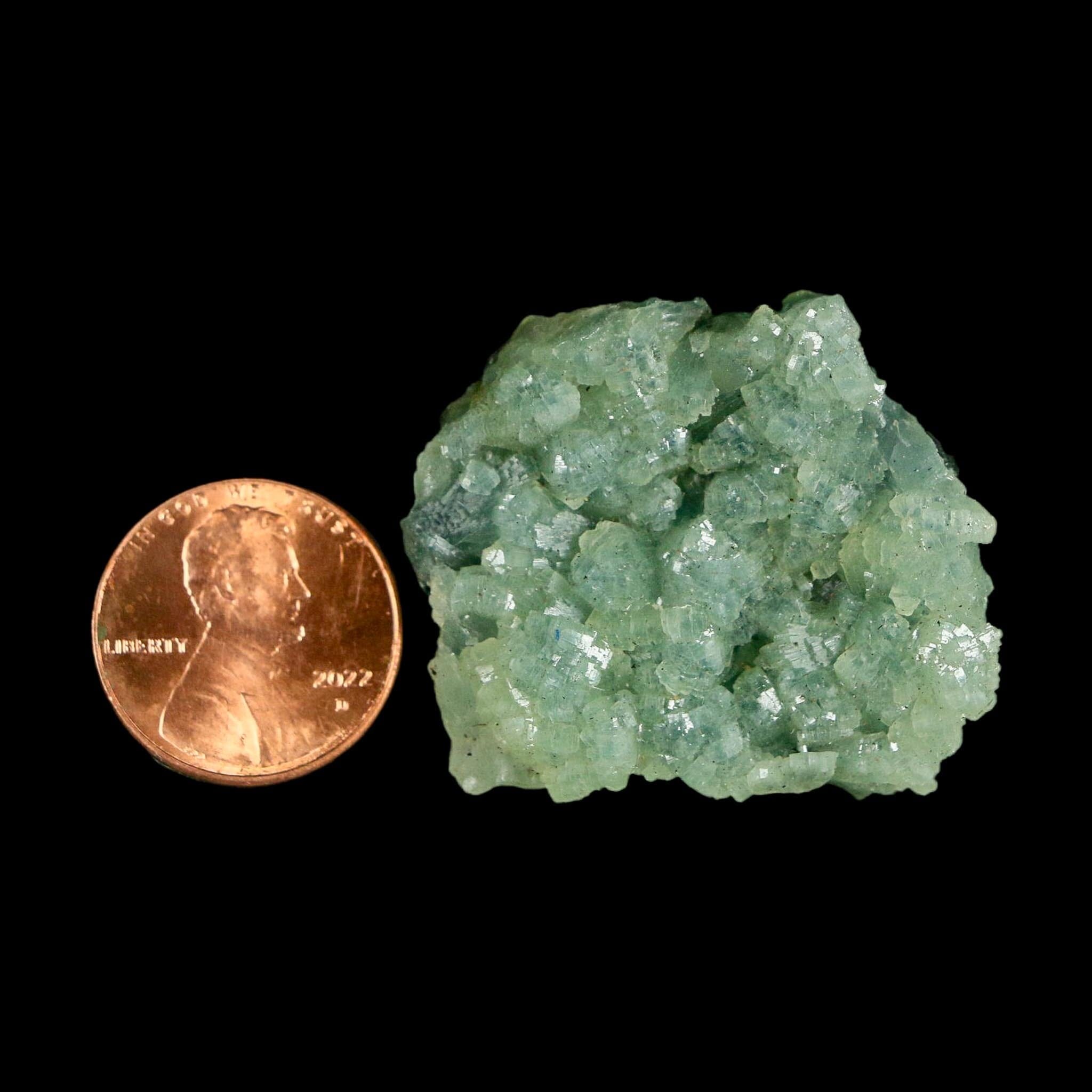 1.4" Rough Green Prehnite Crystal Mineral Specimen Location Imilchil, Morocco