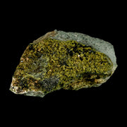 3.9" Rough Deep Green Epidote Crystal Minerals Specimen On Rock Morocco