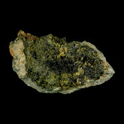 5.9" Rough Deep Green Epidote Crystal Minerals Specimen On Rock Morocco
