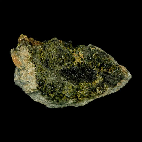 5.9" Rough Deep Green Epidote Crystal Minerals Specimen On Rock Morocco - Fossil Age Minerals
