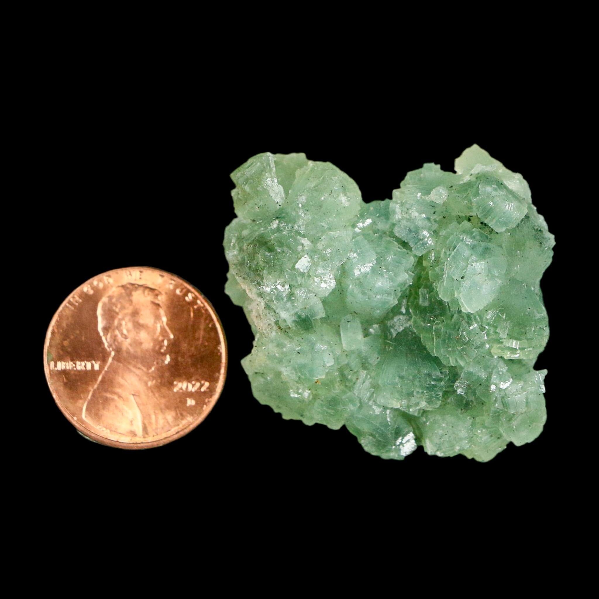 1.3" Rough Green Prehnite Crystal Mineral Specimen Location Imilchil, Morocco