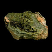 5.8" Rough Deep Green Epidote Crystal Minerals Specimen On Rock Morocco