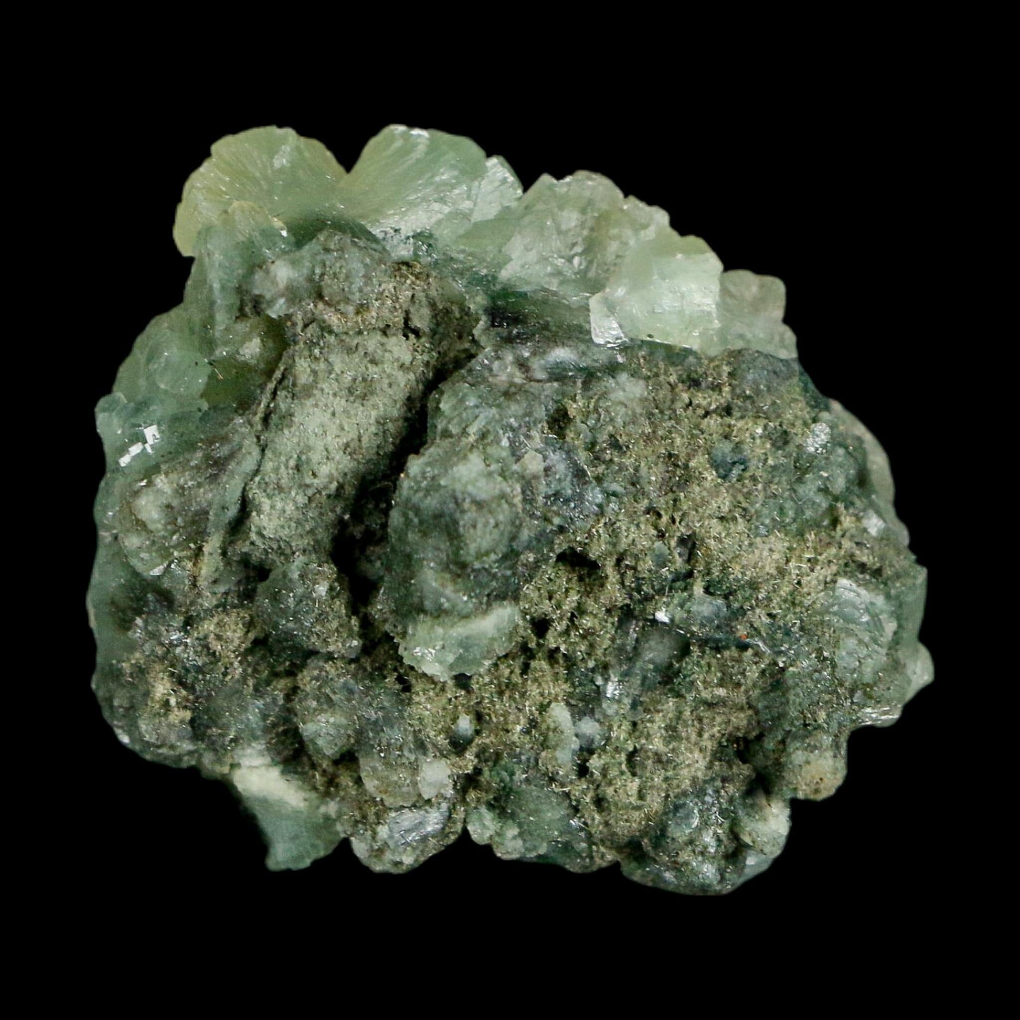 1.5" Rough Green Prehnite Crystal Mineral Specimen Location Imilchil, Morocco