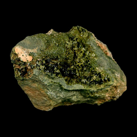 5.8" Rough Deep Green Epidote Crystal Minerals Specimen On Rock Morocco - Fossil Age Minerals