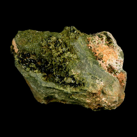 5.8" Rough Deep Green Epidote Crystal Minerals Specimen On Rock Morocco - Fossil Age Minerals
