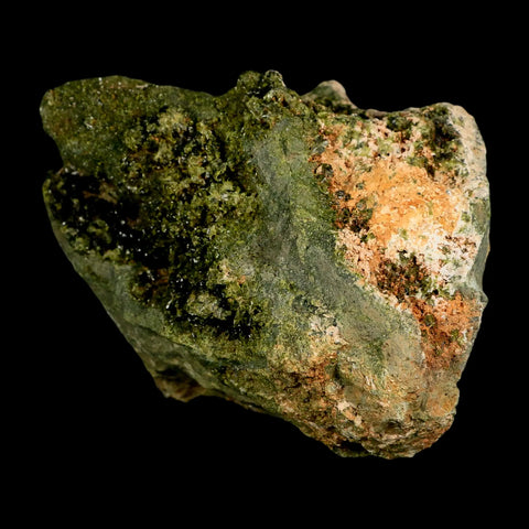 5.8" Rough Deep Green Epidote Crystal Minerals Specimen On Rock Morocco - Fossil Age Minerals
