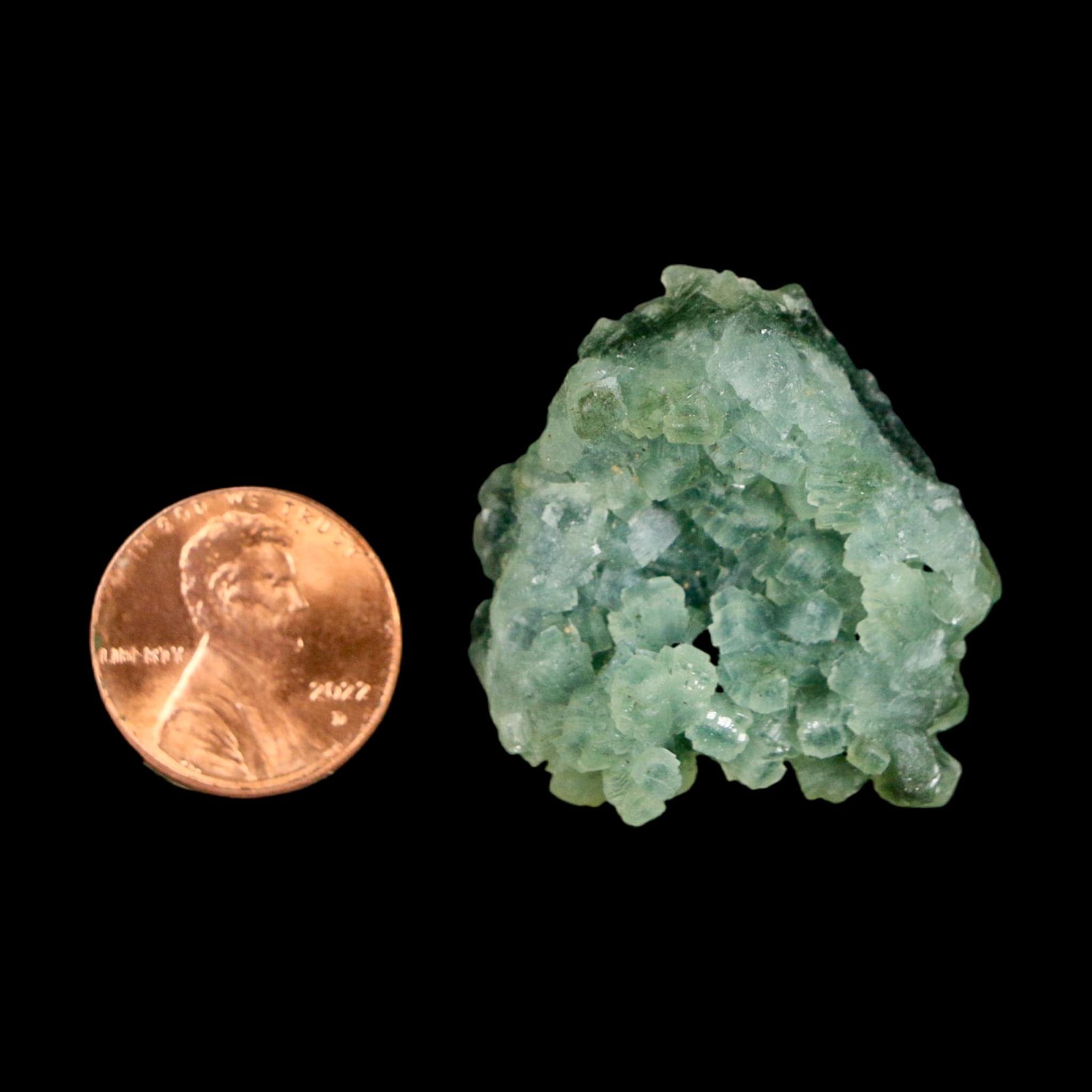 1.3" Rough Green Prehnite Crystal Mineral Specimen Location Imilchil, Morocco
