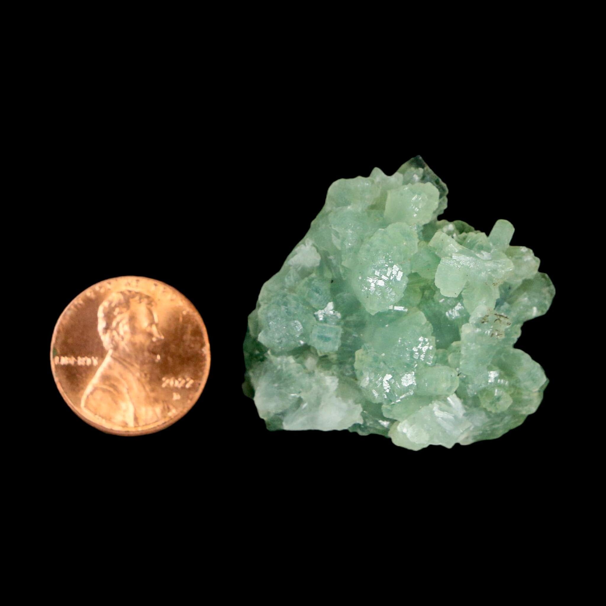1.4" Rough Green Prehnite Crystal Mineral Specimen Location Imilchil, Morocco