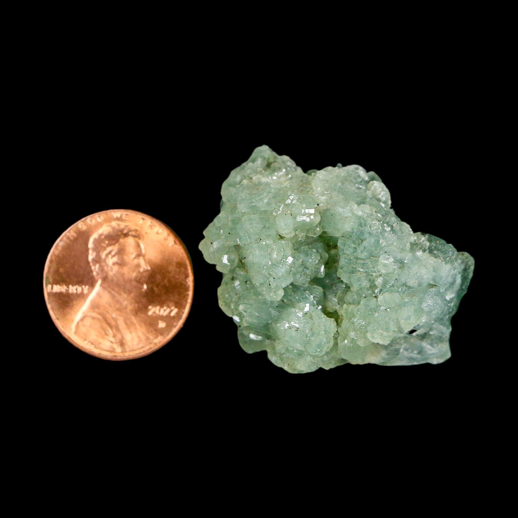 1.3" Rough Green Prehnite Crystal Mineral Specimen Location Imilchil, Morocco