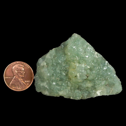 2.1" Rough Green Prehnite Crystal Mineral Specimen Location Imilchil, Morocco - Fossil Age Minerals