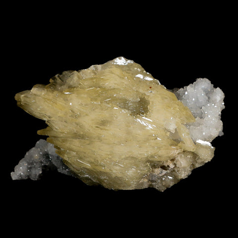3.4" Barite Blades, Pyrite And Crystal Quartz Minerals Bou Nahas Mine Morocco - Fossil Age Minerals