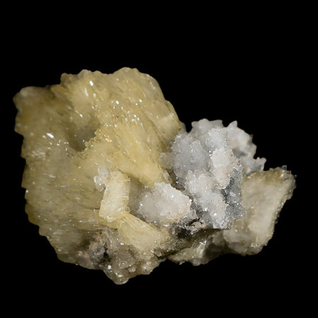 3.4" Barite Blades, Pyrite And Crystal Quartz Minerals Bou Nahas Mine Morocco