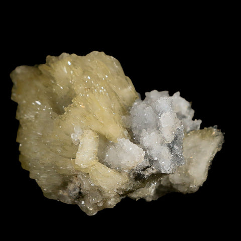 3.4" Barite Blades, Pyrite And Crystal Quartz Minerals Bou Nahas Mine Morocco - Fossil Age Minerals