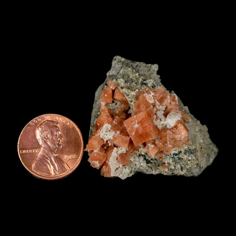 1.6" Orange Chabazite Zeolite Mineral Specimen Er Rachidia Province, Morocco