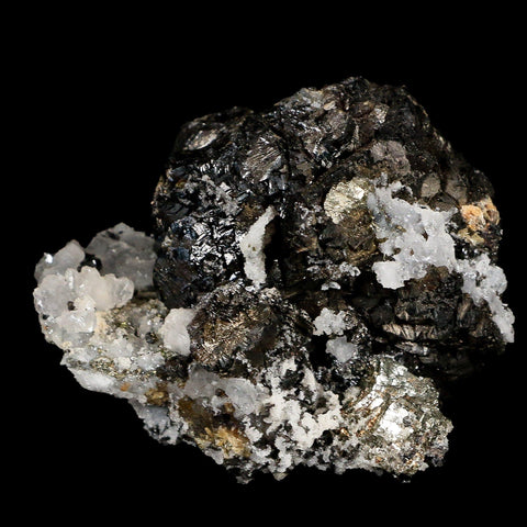 2.5" Galena, Pyrite, Crystal Quartz And Barite Minerals Bou Nahas Mine Morocco - Fossil Age Minerals