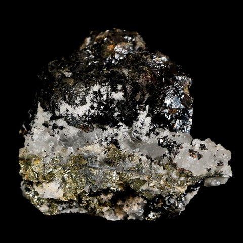 2.5" Galena, Pyrite, Crystal Quartz And Barite Minerals Bou Nahas Mine Morocco - Fossil Age Minerals