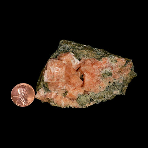 2.9" Orange Chabazite Zeolite Mineral Specimen Er Rachidia Province, Morocco