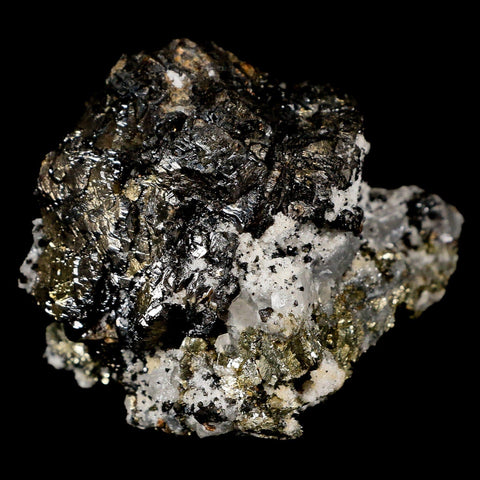 2.5" Galena, Pyrite, Crystal Quartz And Barite Minerals Bou Nahas Mine Morocco - Fossil Age Minerals