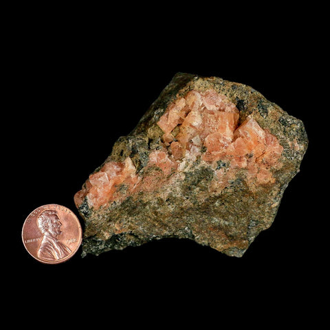 2.8" Orange Chabazite Zeolite Mineral Specimen Er Rachidia Province, Morocco