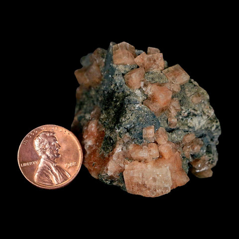 2.4" Orange Chabazite Zeolite Mineral Specimen Er Rachidia Province, Morocco