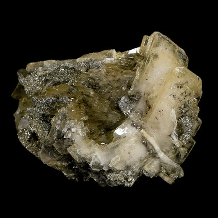 2.1" Barite Blades, Pyrite And Crystal Quartz Minerals Bou Nahas Mine Morocco