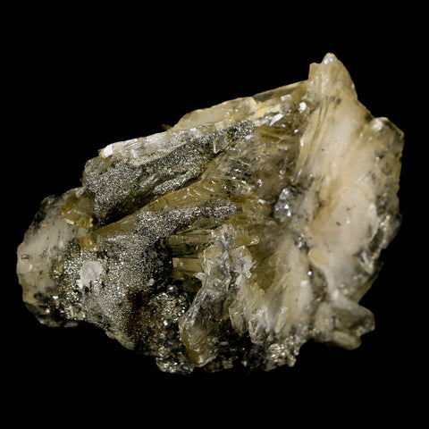 2.1" Barite Blades, Pyrite And Crystal Quartz Minerals Bou Nahas Mine Morocco - Fossil Age Minerals