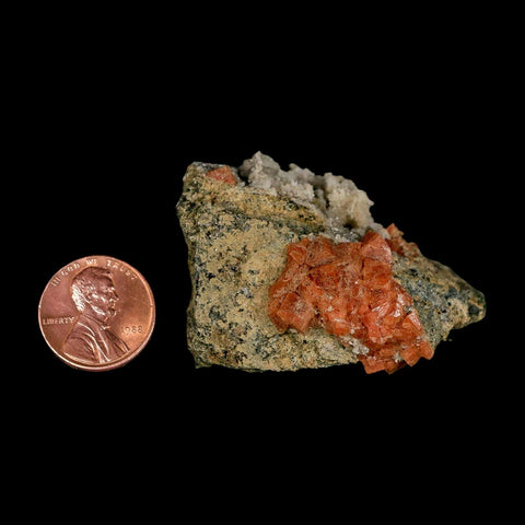 2.3" Orange Chabazite Zeolite Mineral Specimen Er Rachidia Province, Morocco