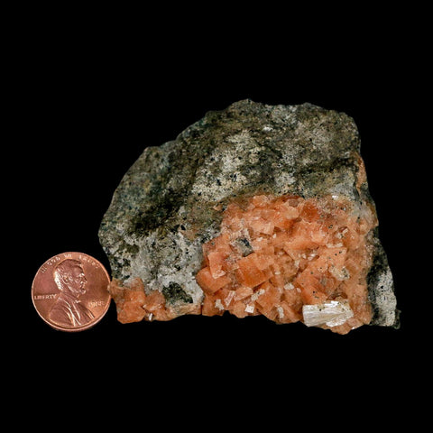 2.6" Orange Chabazite Zeolite Mineral Specimen Er Rachidia Province, Morocco