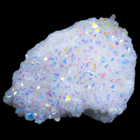 2.3" Rainbow Aura Quartz Crystal Cluster Titanium Bismuth Mineral Specimen