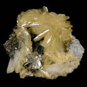 3.6" Barite Blades, Pyrite And Crystal Quartz Minerals Bou Nahas Mine Morocco