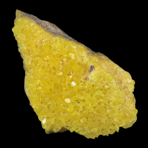 5.9" Rough Bright Yellow Sulfur Crystal Cluster On Matrix El Desierto Mine Bolivia - Fossil Age Minerals